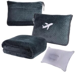 3 in 1 Travel Blanket Pillow Set